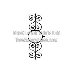 Ornamental Ironwork Panel Template for Laser Cutting