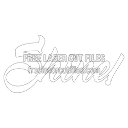 Shine! Decorative Laser Cut Word Art Template