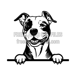 Smiling Pitbull Dog SVG for Laser Cut Projects