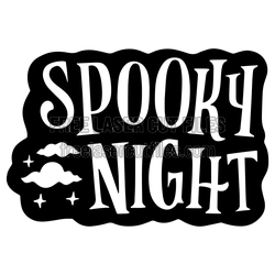 Spooky Night Halloween Sign SVG for Laser Cutting