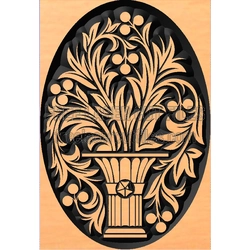 Vase Ornament Craft Template for Laser Cutting