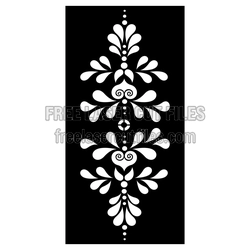 Decorative Floral Door Screen Panel Laser Cut Template