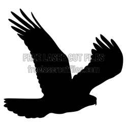 Flying Hawk Silhouette Laser Cut File, Ready to Cut