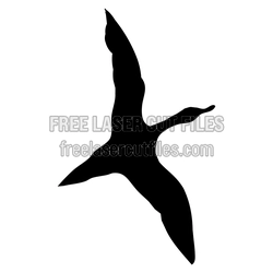 Flying Seagull Silhouette Laser Cut File, Ready to Cut