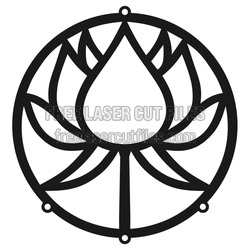Lotus Dream Catcher Laser Cut File, Ready to Cut Decor