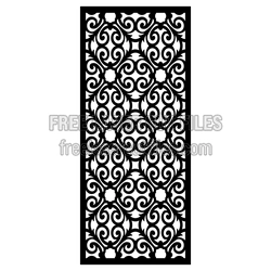 Ornamental Scroll Door Panel Laser Cut Pattern
