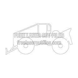 Skidder Silhouette Template for Laser Cutting