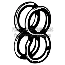 Split Number "8" Monogram SVG for Laser Cutting