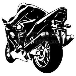 Sport Motorcycle Silhouette Laser Cut Design