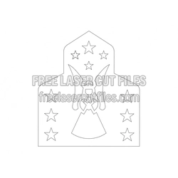 Angel Silhouette Laser-Cut Template