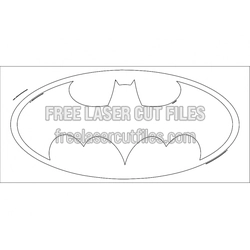 Bat Emblem Stencil Template for Laser Cutting