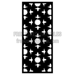 Decorative Floral Wall Panel Pattern, Laser Cut Ready