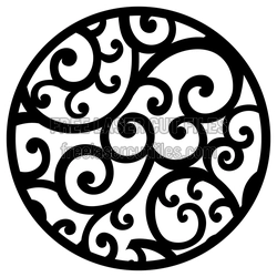 Decorative Swirl Panel Vector, Laser Ready Cut Pattern