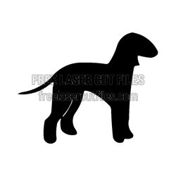 Dog Silhouette Template for Laser Cutting