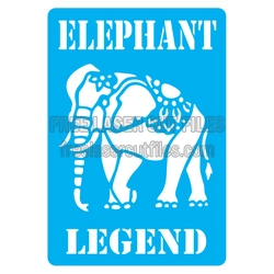 Elephant Stencil Design, Laser Ready Animal Cut File