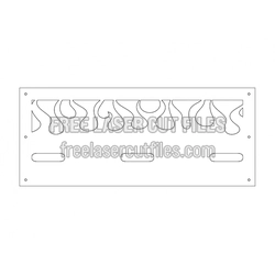 Fire Ring Decorative Template for Laser Cutting
