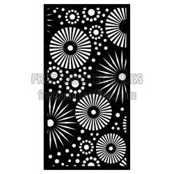 Fireworks Decorative Screen Panel Pattern, Laser Ready