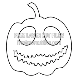 Jack-O'-Lantern Pumpkin Laser Cut File for Halloween Decor