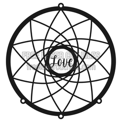 Love Dream Catcher Laser Cut File, Free DIY Decor