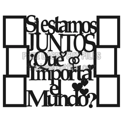 Love Quote Portrait Frame Design for Laser Cutting