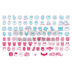 Owl Clipart Bundle Laser Cut File for DIY Craft Projects
