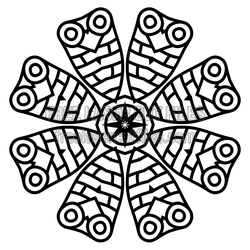 Sacred Floral Mandala Laser Cut File, Ready to Cut