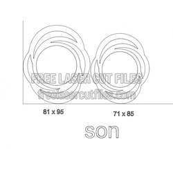 Spiral Mirror Frame Template for Laser Cutting