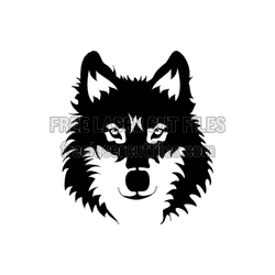 Wolf Face Laser Cut Template for Crafts