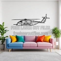 CH-53E Super Stallion Helicopter Silhouette Laser Cut File