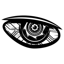 Circuit Board Eye Laser Cut Design, Free DXF Download