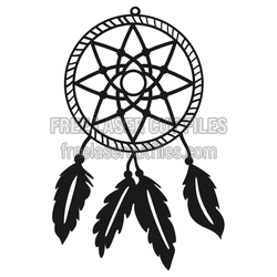 Dream Catcher Laser Cut File with Feathers, Ready to Cut