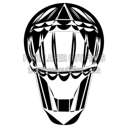 Geometric Hot Air Balloon Clipart Laser Cut Template