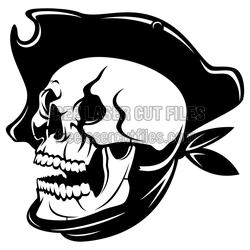 Pirate Skull Clipart Vector, Ready to Cut Free Design