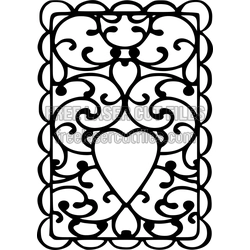 Postcard Cover Template for Laser Cutting