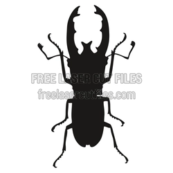 Stag Beetle Silhouette Laser Cut File, Ready to Cut