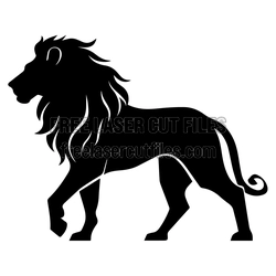 Standing Lion Silhouette Laser Cut File, Ready to Cut