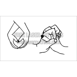 Sweet Hands Cut Template for Romantic Crafts