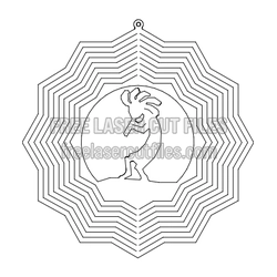 Wind Chime Hanging Ornament Template for Laser Cutting
