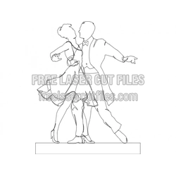 Dancer Silhouette Template for Laser Cutting
