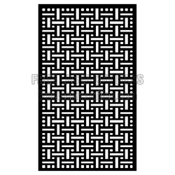 Decorative Woven Screen Panel Pattern for Laser Cutting