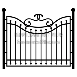 Decorative Wrought Iron Gate Laser Cut File