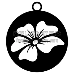 Flower Ornament Clipart, Laser Ready Free Cut File