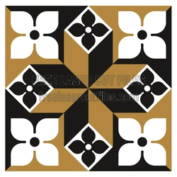 Geometric Floral Pattern Laser Cut File, Ready to Cut Panel
