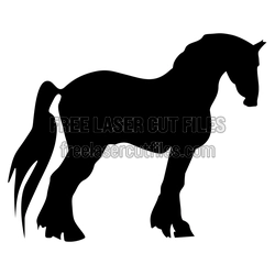 Horse Silhouette Laser Cut File for DIY Decor