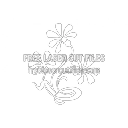 Ornamental Flourish Template for Laser Cutting