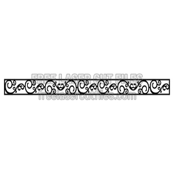 Ornamental Scroll Panel Laser Cut Design, Ready to Cut