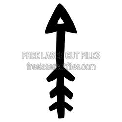 Arrow Feather Cut File, Laser Ready Nature Symbol