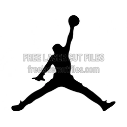 Basketball Sneaker Silhouette Template for Laser Cutting