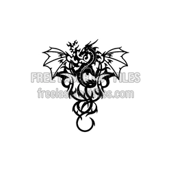 Dragon Silhouette Wall Panel Template