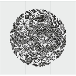 Dragon Totem Decorative Panel Vector (Chinese Style)
